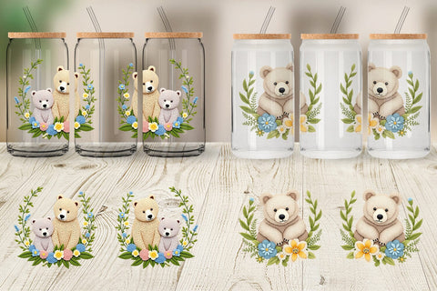 Glass Can Bear Embroidery Sublimation artnoy 
