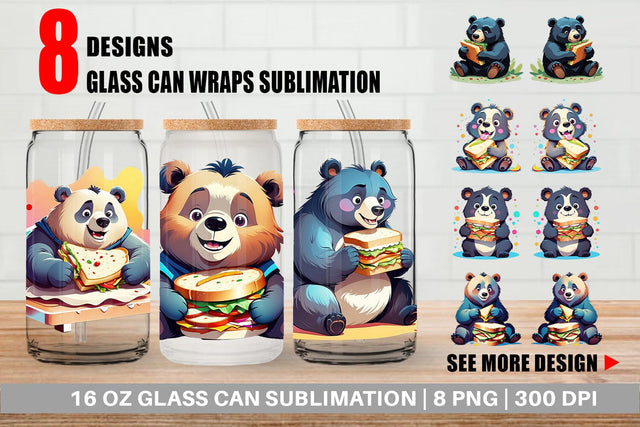Glass Can Bear with Sandwich Sublimation artnoy 
