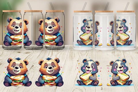 Glass Can Bear with Sandwich Sublimation artnoy 
