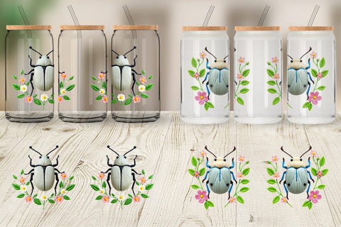 Glass Can Beetle Embroidery Sublimation artnoy 