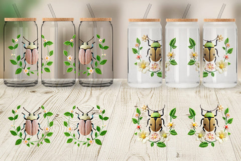 Glass Can Beetle Embroidery Sublimation artnoy 