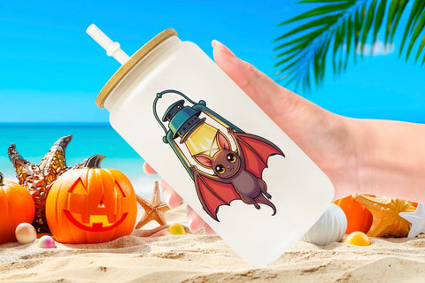 Glass Can Big Eye Summerween Camping Sublimation artnoy 