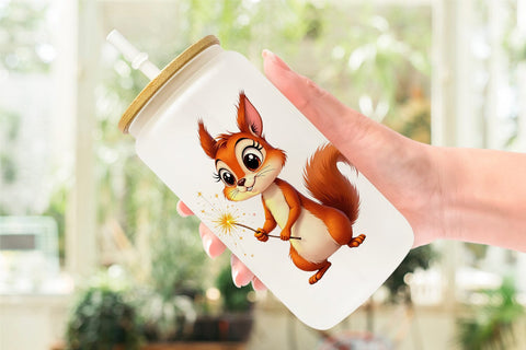 Glass Can Big-Eyed New Year's Animal Party 2026 Sublimation artnoy 