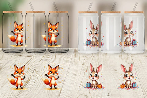 Glass Can Big-Eyed New Year's Animal Party 2026 Sublimation artnoy 