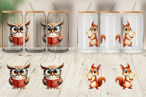 Glass Can Big-Eyed New Year's Animal Party 2026 Sublimation artnoy 
