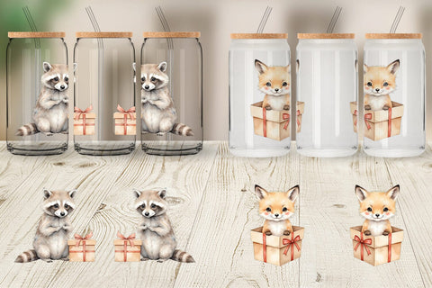 Glass Can Birthday Baby Beasts Sublimation artnoy 