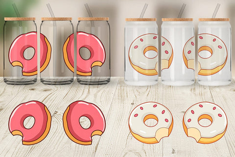 Glass Can Bitten Donut Sublimation artnoy 
