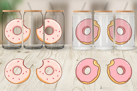 Glass Can Bitten Donut Sublimation artnoy 