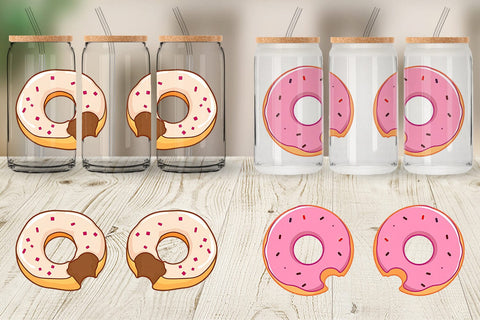 Glass Can Bitten Donut Sublimation artnoy 