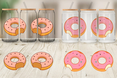 Glass Can Bitten Donut Sublimation artnoy 