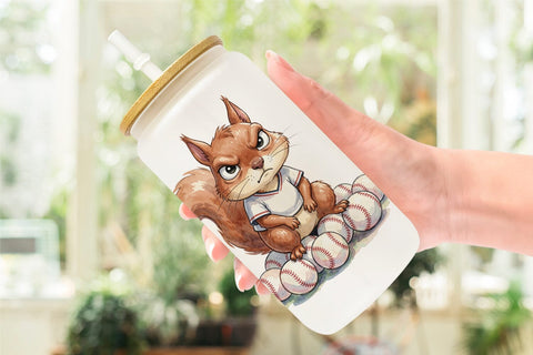 Glass Can Bitter Benchwarmer Sarcastic Animal Sublimation artnoy 