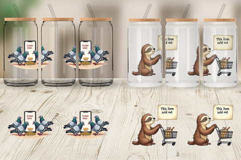 Glass Can Black Friday Frenzy Sublimation artnoy 