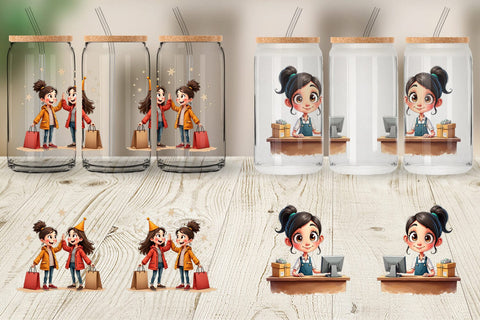 Glass Can Black Friday Frenzy Sublimation artnoy 