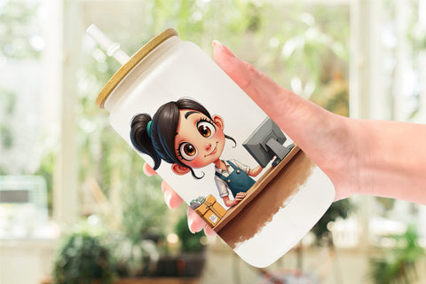 Glass Can Black Friday Frenzy Sublimation artnoy 