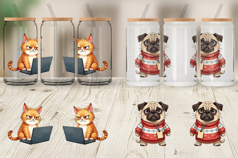 Glass Can Black Friday Frenzy Sublimation artnoy 