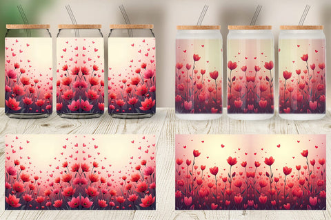 Glass Can Blooming Garden Sublimation artnoy 