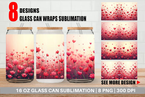 Glass Can Blooming Garden Sublimation artnoy 