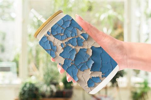 Glass Can Blue Peel Texture Sublimation artnoy 