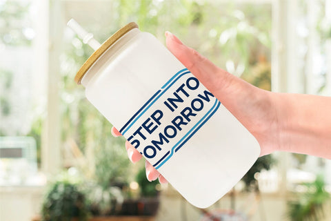 Glass Can Bold Action Graduation Quotes Sublimation artnoy 