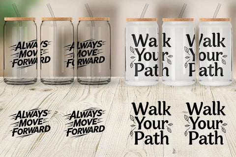 Glass Can Bold Action Graduation Quotes Sublimation artnoy 