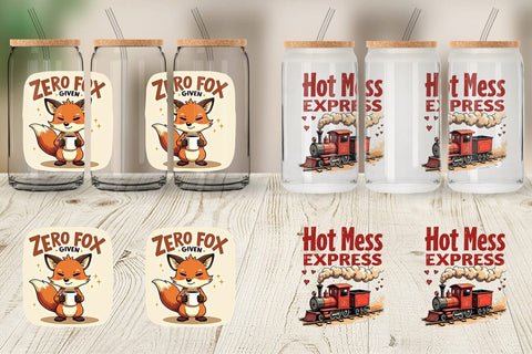 Glass Can Bold Sassy Quotes Sublimation artnoy 