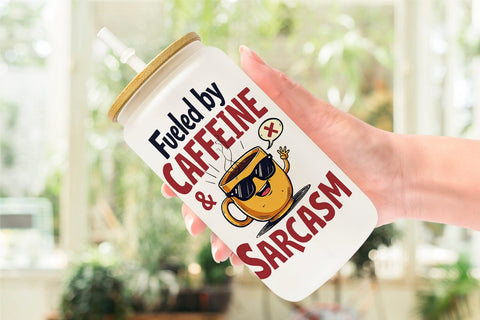 Glass Can Bold Sassy Quotes Sublimation artnoy 