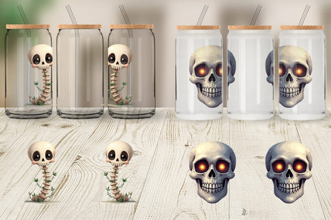 Glass Can Bone Motifs Sublimation artnoy 