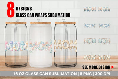Glass Can Breezy Coastal MOM Nautical Sublimation artnoy 