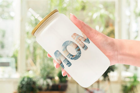 Glass Can Breezy Coastal MOM Nautical Sublimation artnoy 