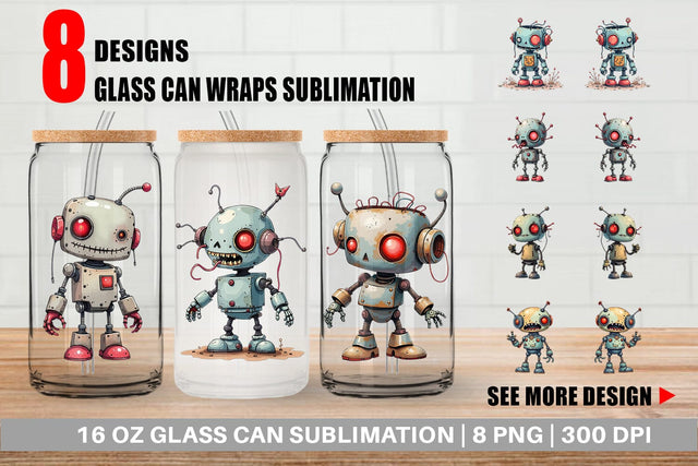 Glass Can Broken Bot Sublimation artnoy 