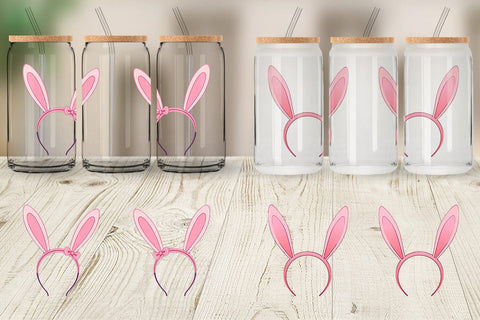 Glass Can Bunny Headband Sublimation artnoy 