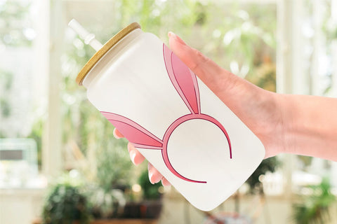 Glass Can Bunny Headband Sublimation artnoy 