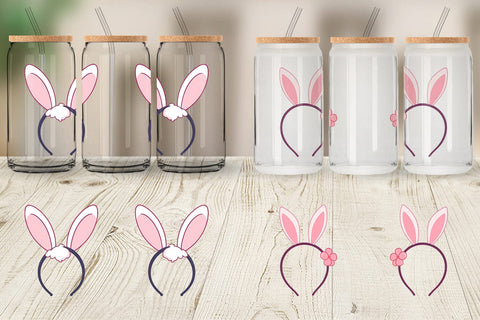 Glass Can Bunny Headband Sublimation artnoy 