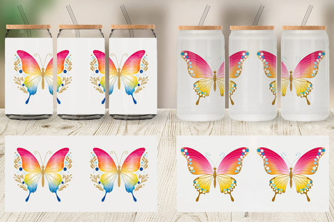 Glass Can Butterfly Sublimation artnoy 
