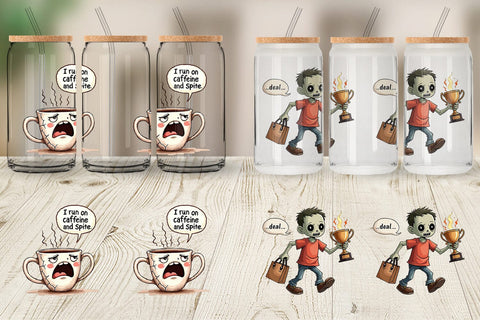 Glass Can Caffeine Commerce Sublimation artnoy 