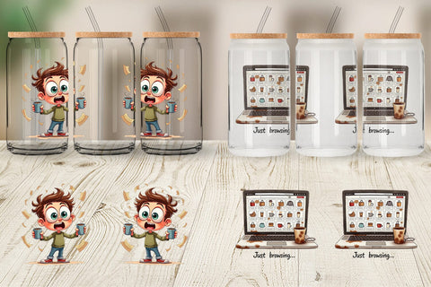 Glass Can Caffeine Commerce Sublimation artnoy 