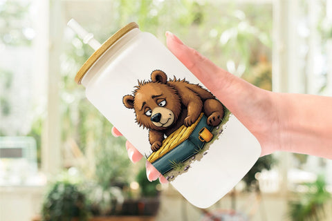 Glass Can Camping Grumps Sublimation artnoy 