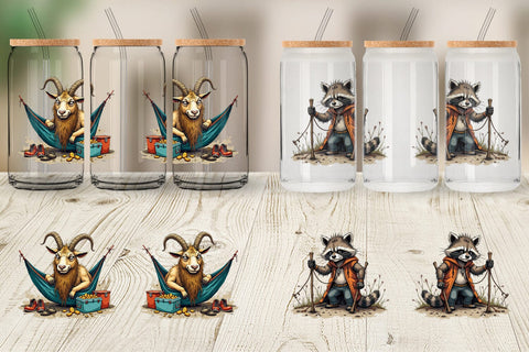 Glass Can Camping Grumps Sublimation artnoy 