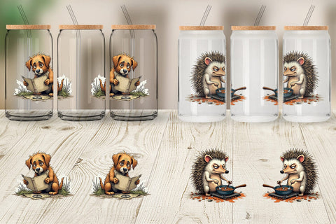 Glass Can Camping Grumps Sublimation artnoy 