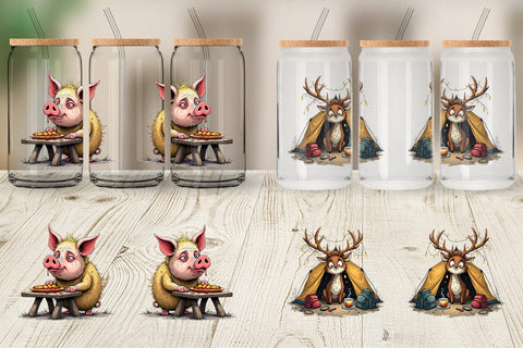 Glass Can Camping Grumps Sublimation artnoy 