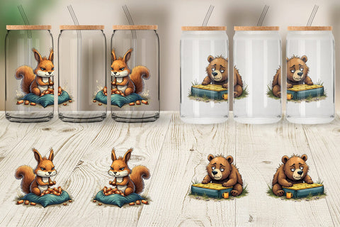 Glass Can Camping Grumps Sublimation artnoy 