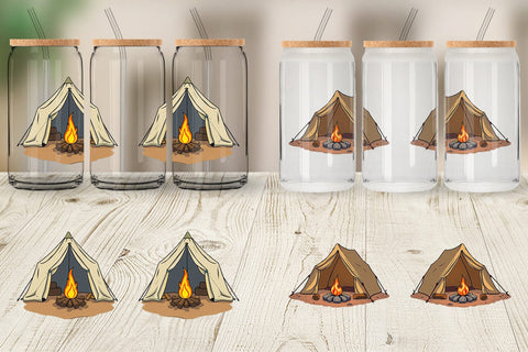 Glass Can Camping Tent Sublimation artnoy 