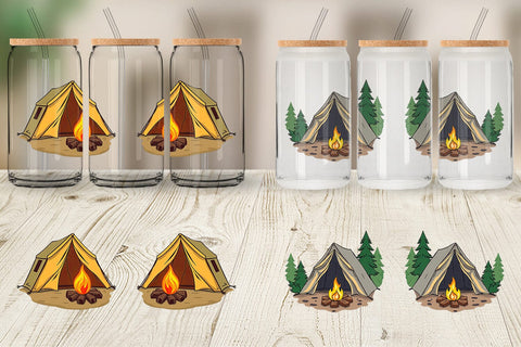Glass Can Camping Tent Sublimation artnoy 