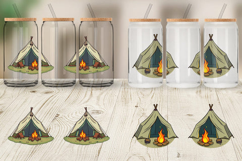 Glass Can Camping Tent Sublimation artnoy 