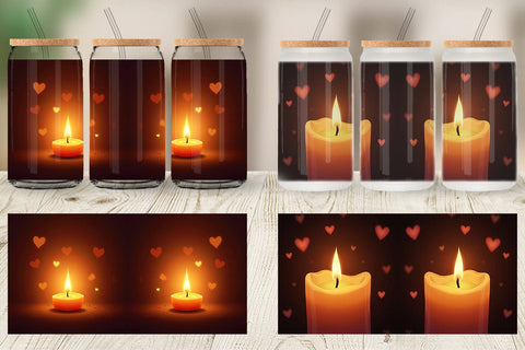 Glass Can Candle Glow Sublimation artnoy 