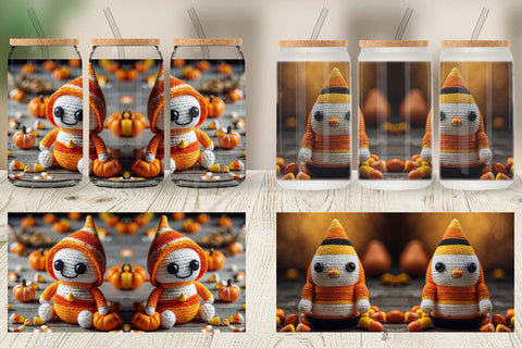 Glass Can Candy Corn Knitted Sublimation artnoy 