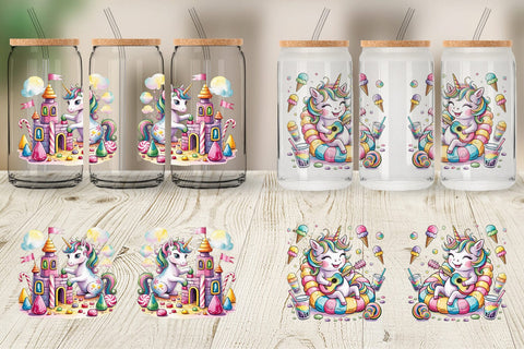 Glass Can Candy Unicorn Summer Sublimation artnoy 