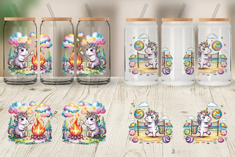 Glass Can Candy Unicorn Summer Sublimation artnoy 