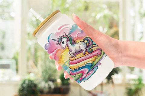 Glass Can Candy Unicorn Summer Sublimation artnoy 