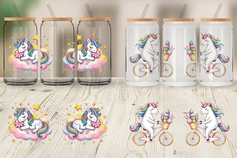Glass Can Candy Unicorn Summer Sublimation artnoy 